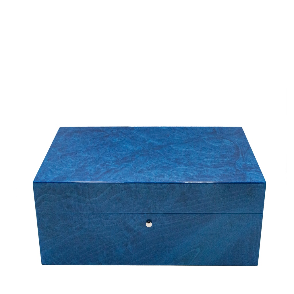 Humidor Luxe Madrone Blue