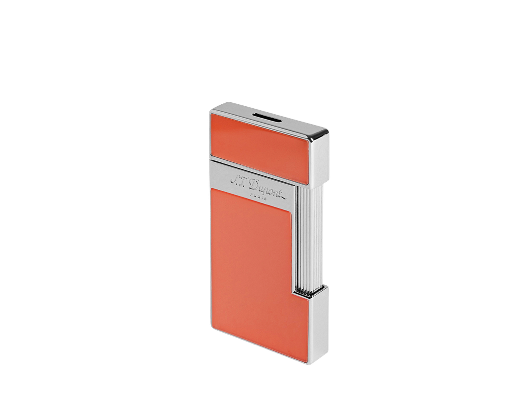 Briquet Slimmy laque corail et chrome