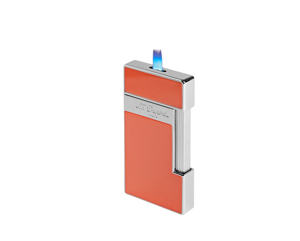 Briquet Slimmy laque corail et chrome