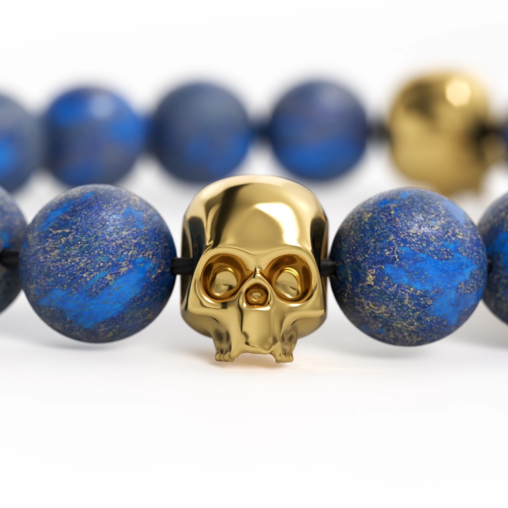 Punch Bracelet Noche Gold Skull