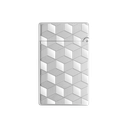 Briquet Initial Cube argenté