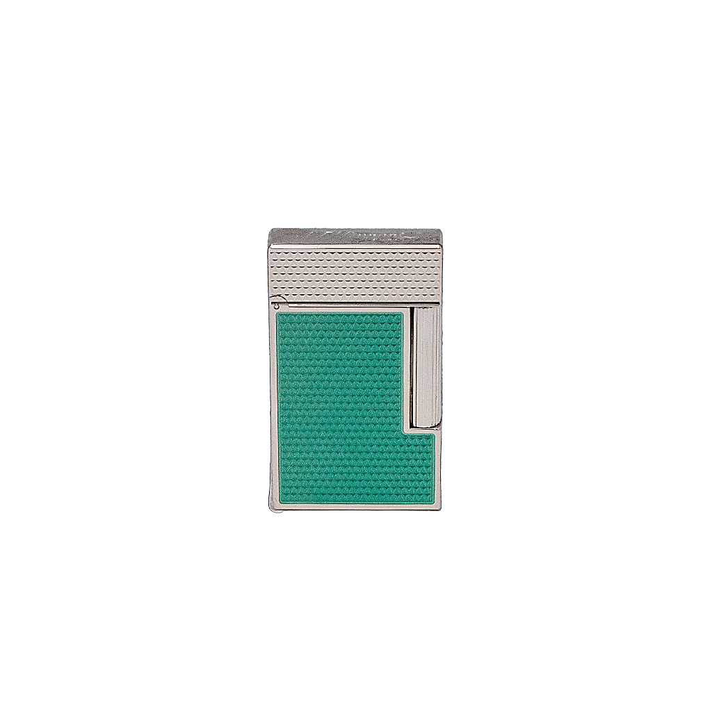 Briquet Dupont Ligne 2 guilloche sous laque turquoise