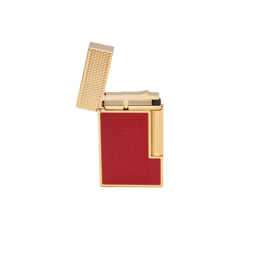 Briquet Ligne 2 guilloche sous laque rouge