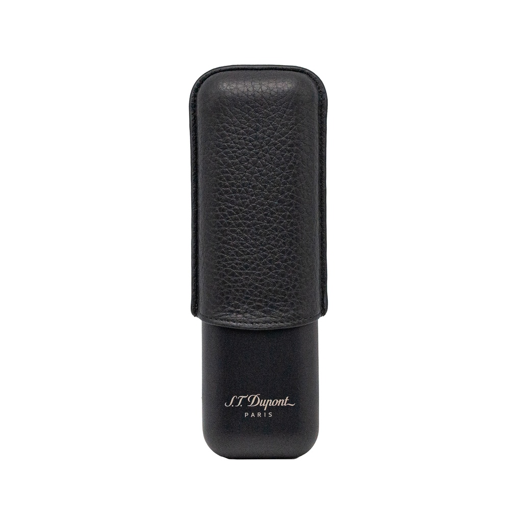 Étui Dupont 2 cigares noir mat grainé