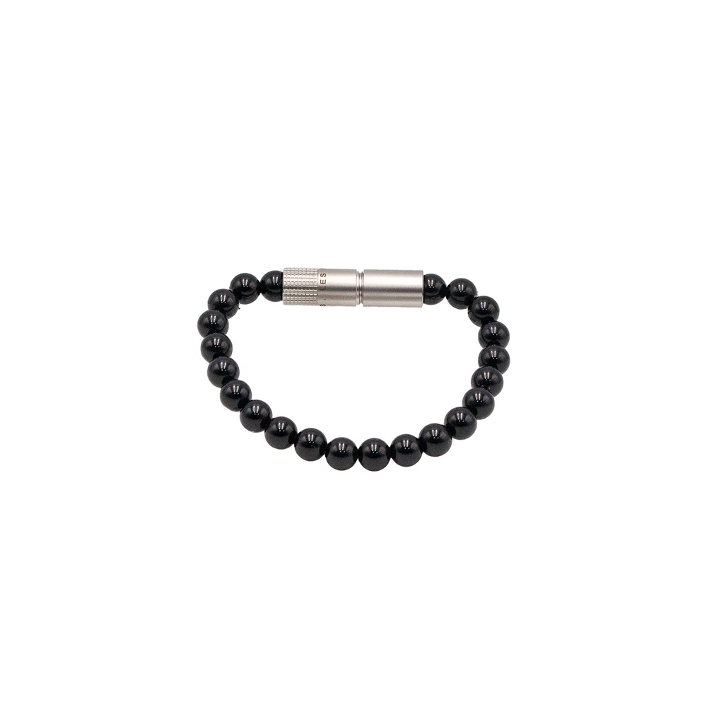 Punch Bracelet Solo Steel Onyx 8 mm