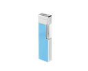 ​​​Briquet Twiggy laque bleu ciel et chrome