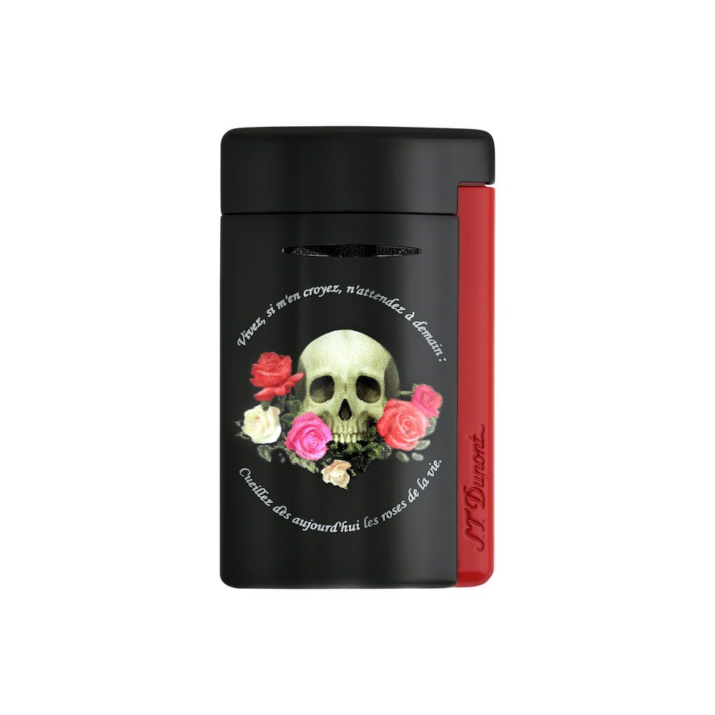 Briquet Minijet Memento Mori noir