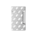 Briquet Initial Cube argenté