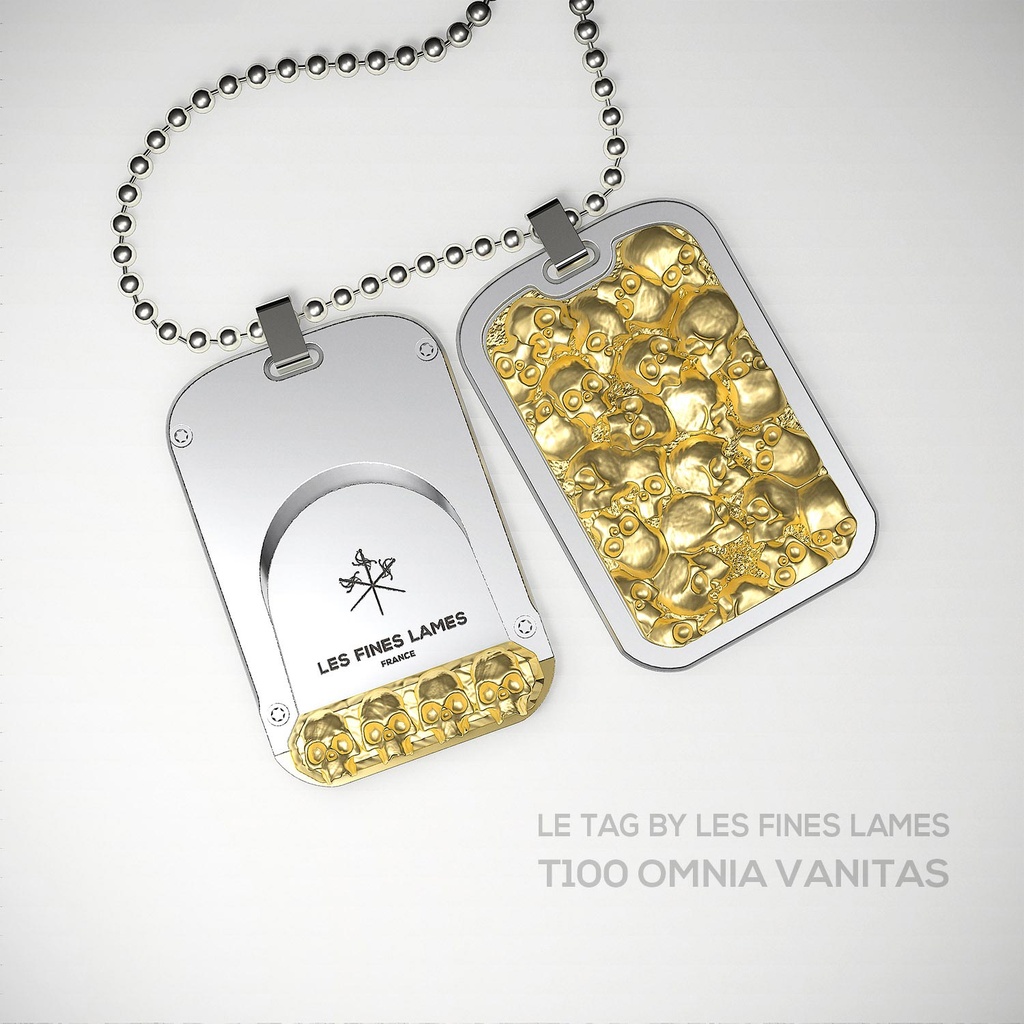 Le Tag T100 Tête de mort en or
