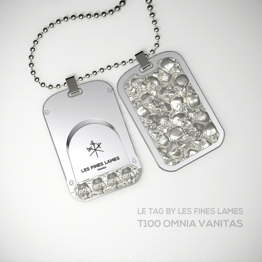 Le Tag T100 Tête de mort en argent