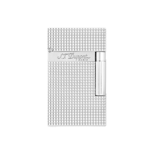 S.T.Dupont Briquet Ligne 2 pointe de diamant argent brossé
