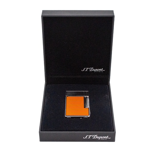 Briquet S.T. Dupont Ligne 2 guilloche sous laque orange vif