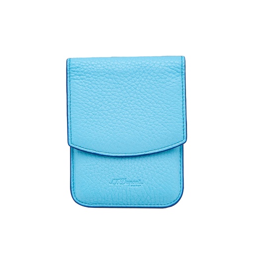 Étui S.T. Dupont 10 cigarillos cuir bleu ciel