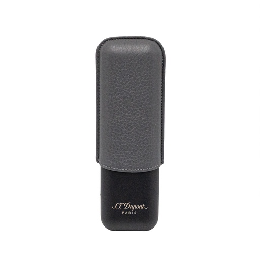 ​Étui Dupont 2 cigares noir mat et graphite grainé