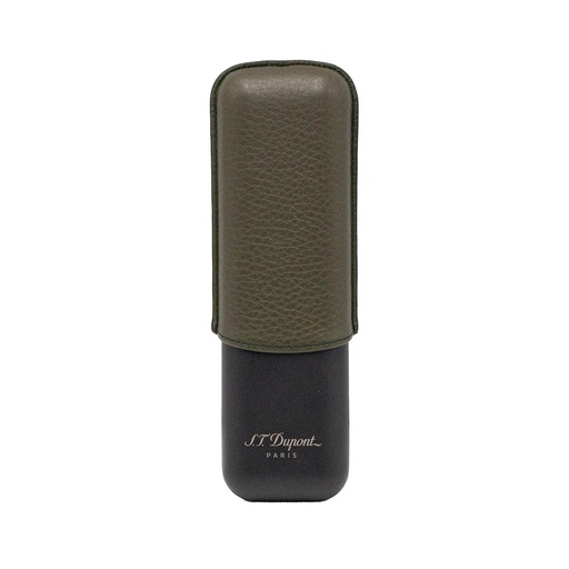 S.T.Dupont Etui 2 cigares kaki et noir mat