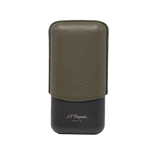 S.T.Dupont Etui 3 cigares kaki et noir mat