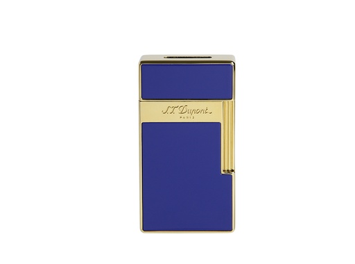 ​​​​Briquet Dupont Biggy laque bleue et doré