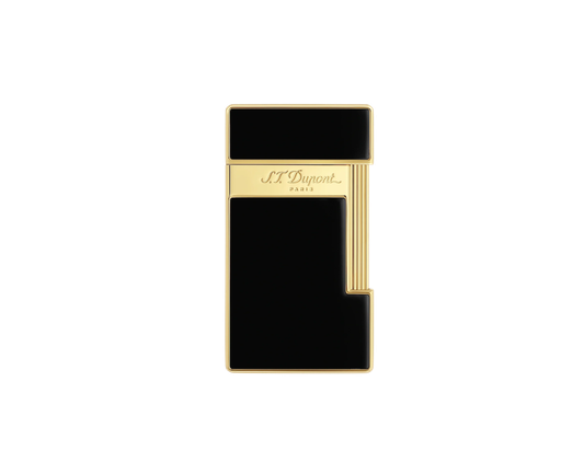 Briquet Slimmy Laque noir dorée