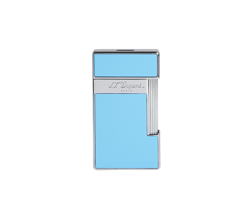 ​​​Briquet Slimmy laque bleu ciel et chrome