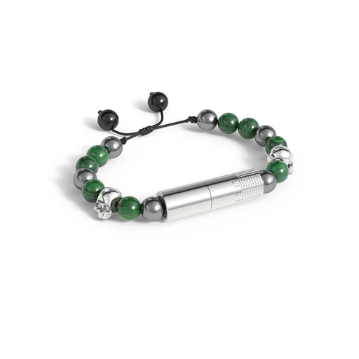 Punch Bracelet Verde Cobre Skull