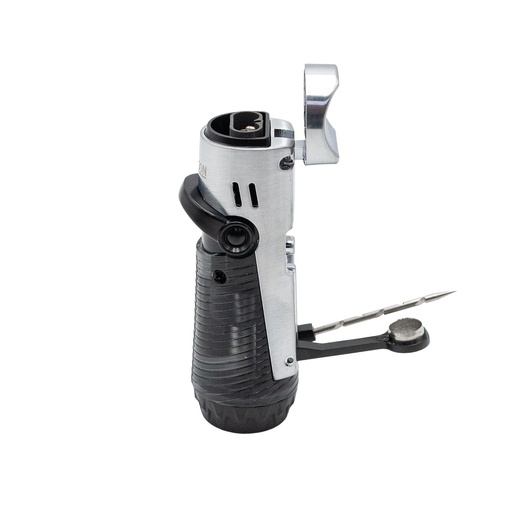 Ronson Bora Jet Flame silver black