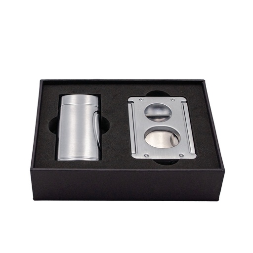 Tycoon Set Coupe Cigares & Briquet Chromé