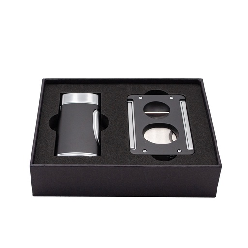 Set Coupe-Cigares & Briquet noir