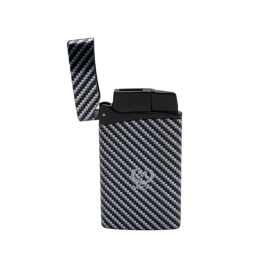 Briquet Carbone noir 2 jet flammes