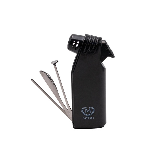 Briquet Carbone noir 2 jet flammes