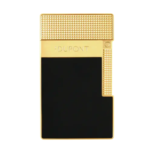 Briquet Dupont Table Laqué doré et noir